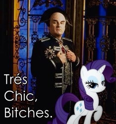 Size: 521x557 | Tagged: safe, rarity, pony, unicorn, babylon 5, crossover, fabulous, fashion, londo mollari, photoshop, swag, text edit, vector, vulgar