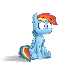 Size: 1920x2053 | Tagged: safe, artist:gourdanimations, derpibooru import, rainbow dash, pegasus, pony, female, mare, no mouth, simple background, sitting, solo, transparent background, underhoof