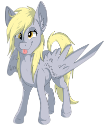 Size: 7000x8469 | Tagged: safe, artist:lesiwtroublemaker, derpy hooves, pegasus, pony, absurd resolution, female, mare, simple background, solo, tongue out