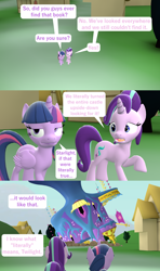 Size: 1920x3240 | Tagged: safe, artist:red4567, starlight glimmer, twilight sparkle, twilight sparkle (alicorn), alicorn, pony, unicorn, 3d, comic, literal, source filmmaker, upside down