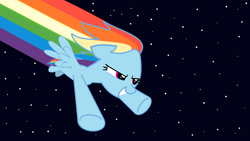 Size: 1920x1080 | Tagged: safe, artist:misterbrony, derpibooru import, rainbow dash, pegasus, pony, flying, solo, space, wallpaper