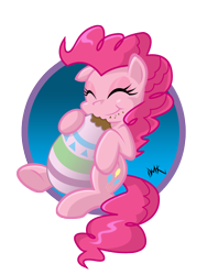 Size: 1200x1600 | Tagged: safe, artist:danmakuman, pinkie pie, earth pony, pony, easter, easter egg, solo