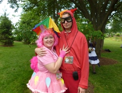 Size: 4184x3178 | Tagged: safe, big macintosh, pinkie pie, human, cosplay, irl, irl human, photo