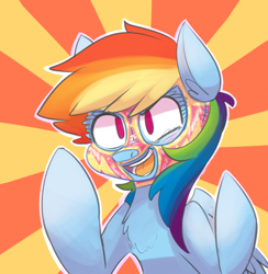 Size: 998x1024 | Tagged: safe, artist:xieril, derpibooru import, rainbow dash, pegasus, pony, chest fluff, luchador, mask, solo