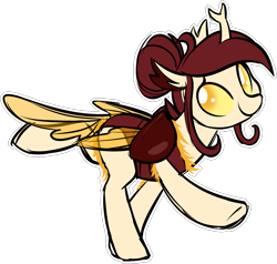 Size: 1703x1618 | Tagged: safe, artist:mulberrytarthorse, oc, oc only, beetle, changedling, changeling, hybrid, pony, changedling oc, changeling oc, elephant beetle