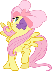 Size: 6000x8143 | Tagged: safe, artist:tehwatever, fluttershy, pegasus, pony, absurd resolution, kill la kill, nui harime, simple background, solo, transparent background, vector