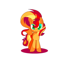 Size: 1300x1080 | Tagged: safe, artist:andromedasparkz, sunset shimmer, pony, unicorn, cute, female, looking at you, mare, shimmerbetes, simple background, smiling, solo, transparent background