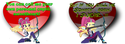 Size: 1664x591 | Tagged: safe, sour sweet, equestria girls, friendship games, archery, arrow, bipolar, bow (weapon), bow and arrow, cupid, heart, hearts and hooves day, lasty's hearts, photoshop, simple, sour rage, threat, valentine, valentine's day, wings