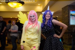 Size: 2048x1365 | Tagged: artist needed, safe, fluttershy, rarity, human, 2013, convention, cosplay, irl, irl human, nan desu kan, ndk, photo