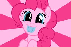 Size: 1050x700 | Tagged: safe, artist:navitaserussirus, pinkie pie, earth pony, pony, happy, hoofprint, solo