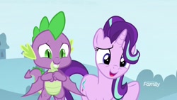 Size: 1920x1080 | Tagged: safe, screencap, spike, starlight glimmer, dragon, pony, a matter of principals, winged spike