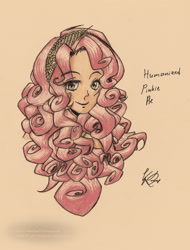 Size: 2414x3180 | Tagged: safe, artist:erikadaniel98, pinkie pie, human, bust, humanized, portrait, solo