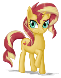 Size: 1299x1647 | Tagged: safe, artist:artemis-polara, sunset shimmer, pony, unicorn, female, mare, raised hoof, simple background, solo, transparent background