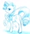 Size: 900x1000 | Tagged: safe, artist:kosukegawa, rarity, pony, unicorn, monochrome, plot, sketch, solo