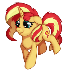 Size: 736x762 | Tagged: safe, artist:swasfews, sunset shimmer, pony, unicorn, digital art, female, simple background, solo, transparent background