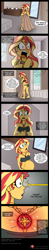 Size: 2084x10608 | Tagged: safe, artist:niban-destikim, artist:pacificside18, sunset shimmer, comic:inner thoughts, equestria girls, bathroom, bed, bedroom, belly, belly button, big belly, blushing, breasts, cleavage, closet, comic, confused, covering, dresser, embarrassed, frame, geode, geode of empathy, jewelry, looking at you, looking back, looking back at you, looking over shoulder, magical geodes, mirror, necklace, picture frame, pregnant, pregnant equestria girls, shower, sunset preggers, window