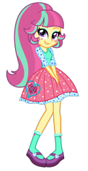 Size: 1800x3500 | Tagged: safe, artist:mixiepie, sour sweet, equestria girls, friendship games, alternate universe, canterlot high, clothes, cute, dress, freckles, mary janes, shoes, simple background, skirt, socks, solo, transparent background, vector, wondercolts
