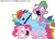 Size: 802x576 | Tagged: safe, artist:pack-leader-sally, artist:starryoak, derpibooru import, barb, bubble berry, pinkie pie, rainbow blitz, rainbow dash, spike, dragon, earth pony, pegasus, pony, .mov, rule 63, scene interpretation, shed.mov, simple background, transparent background