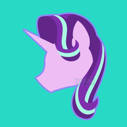 Size: 1024x1024 | Tagged: safe, artist:denahzi, starlight glimmer, pony, unicorn, minimalist, modern art, solo