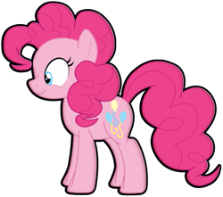 Size: 1315x1161 | Tagged: safe, artist:thebadwolfdoctor, pinkie pie, earth pony, pony, female, mare, pink coat, pink mane, simple background, solo, transparent background