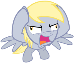 Size: 7063x6014 | Tagged: safe, artist:greenmachine987, derpy hooves, pegasus, pony, absurd resolution, angry, epic rage time, female, mare, screaming, simple background, solo, transparent background, vector