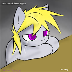 Size: 1024x1024 | Tagged: safe, artist:snow-fangs, derpy hooves, pegasus, pony, crying, female, mare, sad, solo