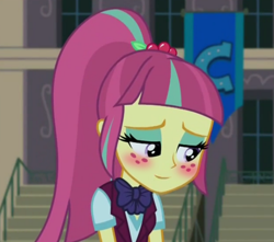 Size: 628x554 | Tagged: safe, edit, edited screencap, screencap, sour sweet, equestria girls, friendship games, blushing, inverted mouth