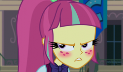 Size: 832x485 | Tagged: safe, edit, edited screencap, screencap, sour sweet, equestria girls, friendship games, blushing