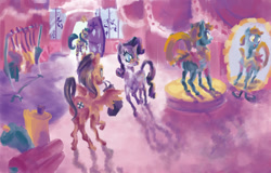 Size: 1250x800 | Tagged: safe, artist:explonova, rarity, oc, pony, unicorn, carousel boutique, female, horn