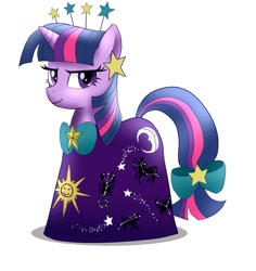 Size: 943x1000 | Tagged: safe, artist:orca, derpibooru import, twilight sparkle, cancer (constellation), cancer (horoscope), clothes, constellation, dress, pixiv, sagittarius, solo