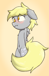 Size: 2559x3928 | Tagged: safe, artist:bloodatius, derpy hooves, pegasus, pony, blushing, female, mare, solo