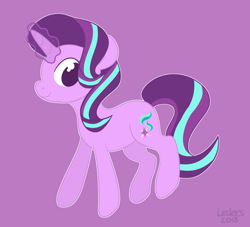 Size: 1280x1163 | Tagged: safe, artist:leslers, starlight glimmer, pony, unicorn, glowing horn, smiling, solo