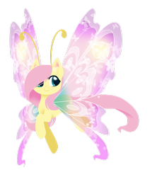 Size: 1024x1152 | Tagged: safe, artist:fuyusfox, fluttershy, breezie, breeziefied, flutterbreez, solo, species swap