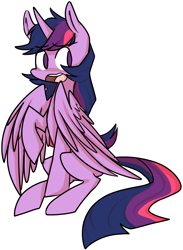 Size: 881x1204 | Tagged: safe, artist:ghost, derpibooru import, twilight sparkle, twilight sparkle (alicorn), alicorn, pony, simple background, solo, white background