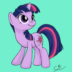 Size: 850x850 | Tagged: safe, artist:dawn-sparkle06, derpibooru import, twilight sparkle, pony, unicorn, female, horn, mare, purple coat, purple mane, solo