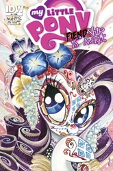 Size: 791x1200 | Tagged: safe, artist:sararichard, idw, rarity, pony, unicorn, cover, dia de los muertos, idw advertisement