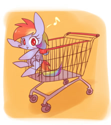 Size: 800x900 | Tagged: safe, artist:joycall6, derpibooru import, rainbow dash, pegasus, pony, cute, dashabetes, shopping cart, solo