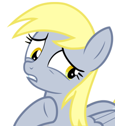 Size: 6592x7200 | Tagged: safe, artist:greenmachine987, derpy hooves, pegasus, pony, slice of life (episode), absurd resolution, female, mare, simple background, solo, transparent background, vector, worried