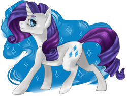 Size: 1024x770 | Tagged: safe, artist:amberswirl, rarity, pony, unicorn, female, horn, mare, solo, white coat