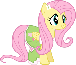 Size: 1463x1243 | Tagged: safe, artist:zacatron94, fluttershy, pegasus, pony, clothes, equestria girls outfit, simple background, skirt, smiling, solo, tanktop, transparent background, vector