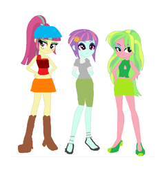 Size: 736x760 | Tagged: safe, artist:bulbaderp, lemon zest, sour sweet, sunny flare, equestria girls, total drama