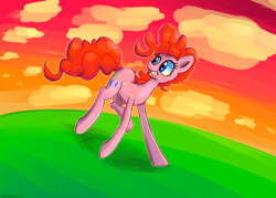 Size: 1400x1000 | Tagged: safe, artist:senx, pinkie pie, earth pony, pony, detailed background, female, mare, solo