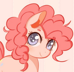 Size: 423x410 | Tagged: safe, artist:rarishes, pinkie pie, earth pony, pony, cropped, female, mare, pink coat, pink mane, solo