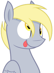 Size: 4260x5720 | Tagged: safe, artist:aidraws, artist:slb94, derpy hooves, dopey hooves, absurd resolution, rule 63, simple background, solo, tongue out, transparent background, vector