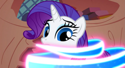 Size: 1099x597 | Tagged: safe, screencap, rarity, pony, unicorn, sonic rainboom (episode), magic, solo