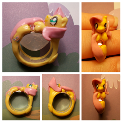 Size: 1024x1024 | Tagged: safe, artist:silk-locket, fluttershy, pegasus, pony, photo, ring, solo