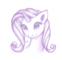 Size: 2383x2298 | Tagged: safe, artist:cosmokokshwa, rarity, pony, unicorn, bust, monochrome, portrait, solo