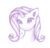 Size: 2383x2298 | Tagged: safe, artist:cosmokokshwa, rarity, pony, unicorn, bust, monochrome, portrait, solo