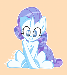 Size: 1000x1124 | Tagged: safe, artist:appletea, rarity, pony, unicorn, chibi, cute, looking at you, raribetes, sitting