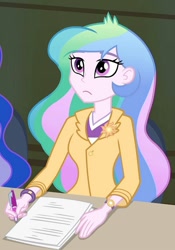 Size: 796x1137 | Tagged: safe, edit, edited screencap, screencap, princess celestia, principal celestia, equestria girls, rainbow rocks, cropped, no makeup edit, solo focus